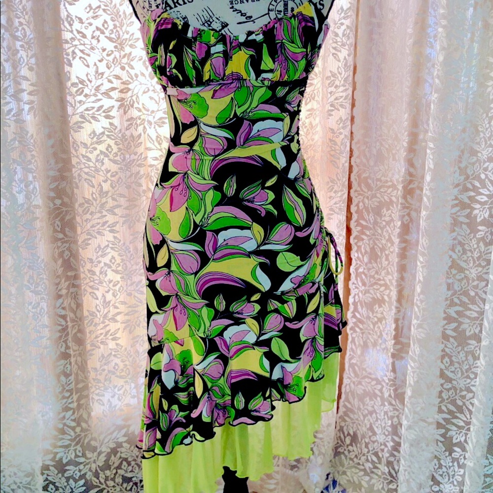 Vantage 90s floral City Triangles dress